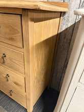 Load image into Gallery viewer, Stripped Oak Chest Of Drawers
