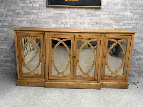Discover the perfect blend of style and substance with this gorgeous glass-fronted Art Deco sideboard. The three storage compartments—comprising two single and one double cupboard, each with a shelf—offer plenty of space for displaying and storing your belongings. A few gentle marks from its previous use but nothing major. An absolute gem for lovers of classic design.

Overall Dimensions

179.5cm wide x 46cm deep x 91.5cm high

DELIVERY AVAILABLE      

For our other items see our website https://fossewayfu