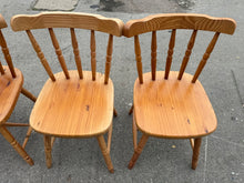 Load image into Gallery viewer, 4 x Pine Kitchen Chairs
