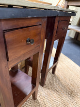 Load image into Gallery viewer, 2 x Hardwood Bedsides
