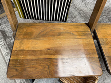 Load image into Gallery viewer, Folding Oak Wooden Pew
