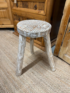 White Wash Stool