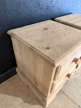 Load image into Gallery viewer, Stripped Pine Bedsides
