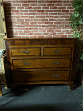 Load image into Gallery viewer, Make the most of your space with this versatile mahogany-style storage chest. Featuring one practical bottom drawer paired with an ingenious hinged top that unlocks substantial hidden storage. This well-loved piece delivers impressive capacity and enduring appeal—its subtle patina only enhances its vintage character and warmth.

Delivery Available

Overall Dimensions

125cm wide x 55cm deep x 105cm high&nbsp;

