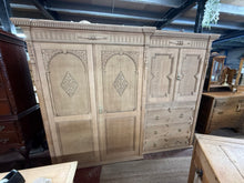 Load image into Gallery viewer, Ornate Stripped Oak Wardrobe
