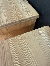Load image into Gallery viewer, 2 x Stripped Pine Bedsides
