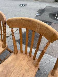 4 x Vintage Pine Chairs