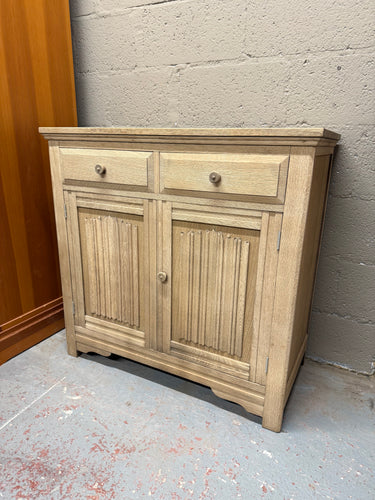 This beautiful stripped oak sideboard is solidly built and generally well maintained. Fully stripped to reveal its natural finish, it would look great with a layer of wax to protect the surface. It offers plenty of storage space, featuring two short dovetail-jointed drawers above a double cupboard with a single shelf inside.

Overall Dimensions

95cm wide x 46.5cm deep x 92cm high

DELIVERY AVAILABLE      

For our other items see our website https://fossewayfurniture.co.uk

collection from our shop at cv36