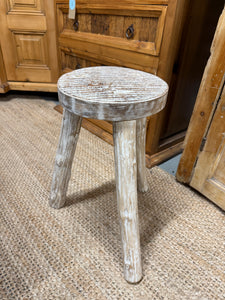 White Wash Stool