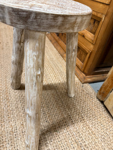 White Wash Stool