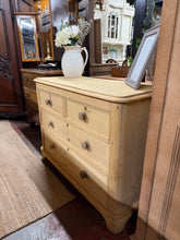 Load image into Gallery viewer, A characterful vintage pine chest of drawers with solid construction and lasting appeal. This piece features two short dovetail-jointed drawers positioned above two generous long drawers—ideal for bedroom or living room storage. It has a few marks that reflect its history, it remains structurally sound and ready for everyday use. A timeless addition to homes that appreciate classic craftsmanship and warm wood tones.

Delivery Available

Overall Dimensions

107cm wide x 47cm deep x 80.5cm high

