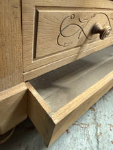 Load image into Gallery viewer, Carved Oak Armoire
