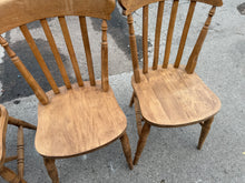 Load image into Gallery viewer, 4 x Vintage Pine Chairs
