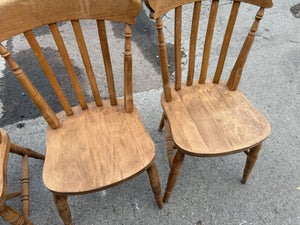 4 x Vintage Pine Chairs