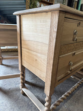 Load image into Gallery viewer, Stripped Oak Chest Of Drawers
