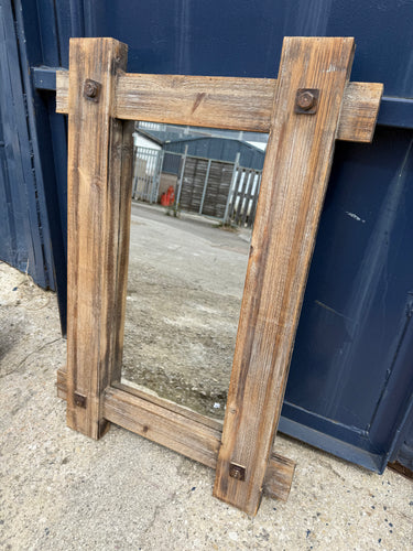 This beautiful rustic mirror is sturdy and in good overall shape. It has some minor marks from use, but nothing significant. With its charming rustic nautical style, it would be a wonderful addition to any bathroom.

Delivery Available

Overall Dimensions

61cm wide x 88cm high