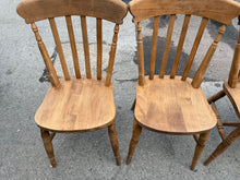 Load image into Gallery viewer, 4 x Vintage Pine Chairs
