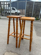 Load image into Gallery viewer, 2 x Pine Stools
