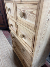 Load image into Gallery viewer, Tall Stripped Pine Drawers
