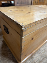 Load image into Gallery viewer, Antique Pine Blanket Box
