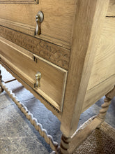Load image into Gallery viewer, Stripped Oak Chest Of Drawers
