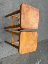 Load image into Gallery viewer, 2 x Pine Stools
