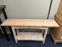 Load image into Gallery viewer, Stripped Pine Console Table
