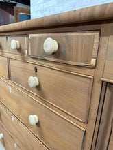 Load image into Gallery viewer, Stripped Mahogany Chest Of Drawers
