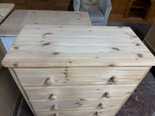 Load image into Gallery viewer, Stripped Pine Chest Of Drawers
