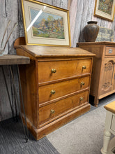 Load image into Gallery viewer, This charming vintage pine bureau combines authentic character with practical storage. Structurally sound and in good condition, the piece bears gentle signs of age that enhance its rustic appeal. The working top lifts to reveal generous hidden storage, whilst the decorative drawer fronts add traditional detail. A distinctive addition to any period or eclectic interior.

Delivery Available

Overall Dimensions

84cm wide x 45cm deep x 86cm high + 18cm high to the top part

