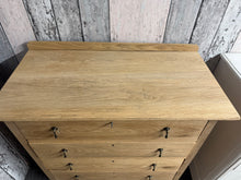 Load image into Gallery viewer, Stripped Oak Chest Of Drawers
