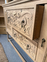 Load image into Gallery viewer, Carved Oak Sideboard
