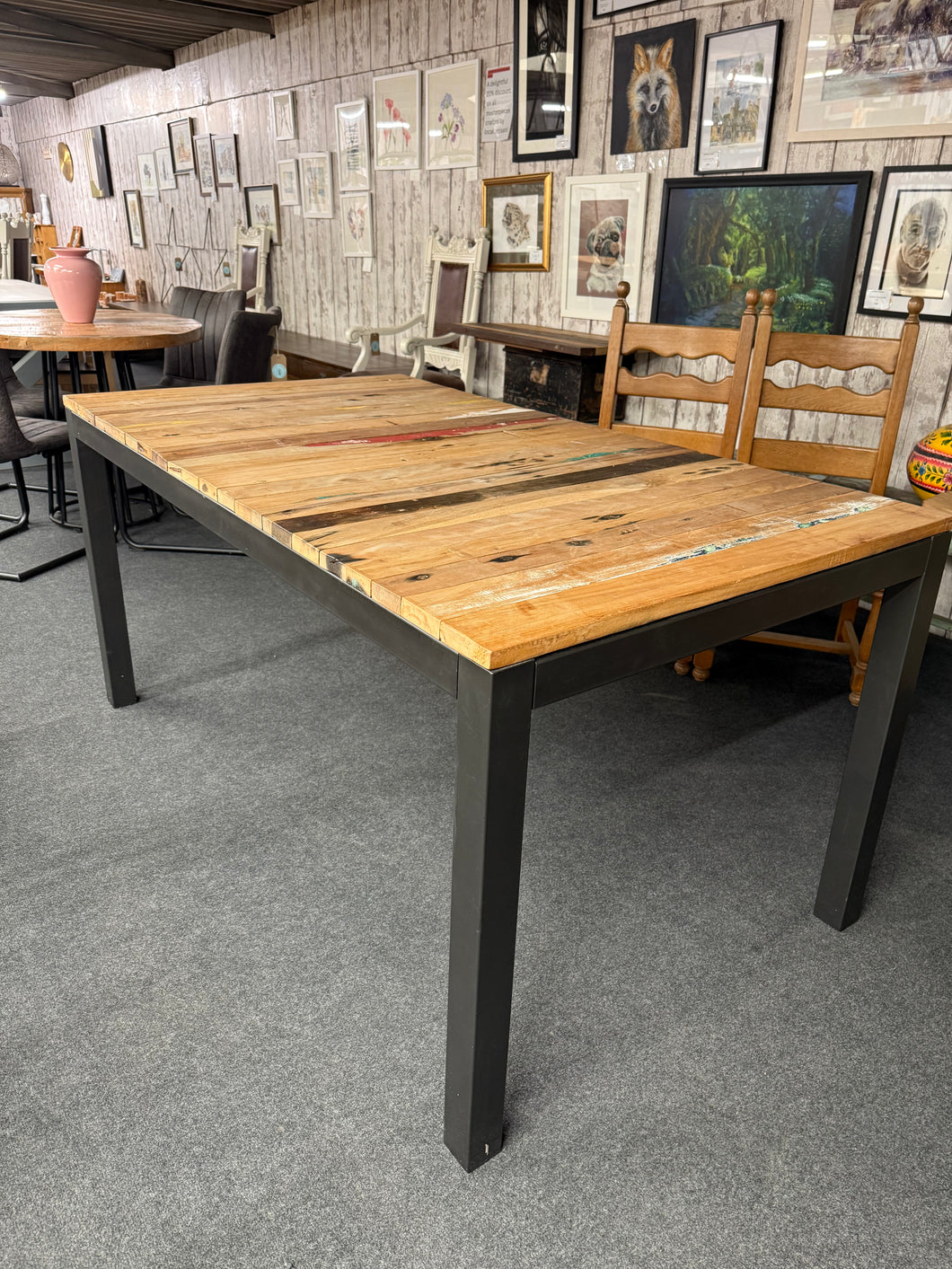 Boat Wood Extendable Dining Table