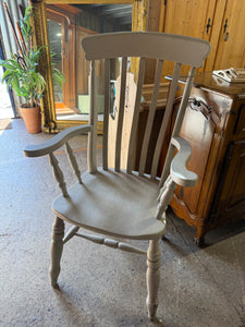 This classic grandfather chair may require a fresh coat of paint, as it has been previously painted grey by its owners. However, it remains structurally sound and is in good condition overall.

Overall Dimensions

approx : 69cm wide x 49cm deep x 113cm high

DELIVERY AVAILABLE      

HAVE THIS PAINTED A COLOUR OF YOUR CHOICE FOR AN EXTRA £60 OR HAVE IT COMPLETELY STRIPPED BACK FOR JUST £70    

For our other items see our website https://fossewayfurniture.co.uk

collection from our shop at cv36, our collect