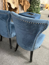 Load image into Gallery viewer, 4 x Navy Blue Dining Chairs
