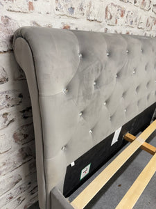 Grey Sleigh Bed