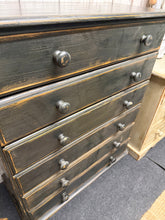 Load image into Gallery viewer, Black Distressed Drawers
