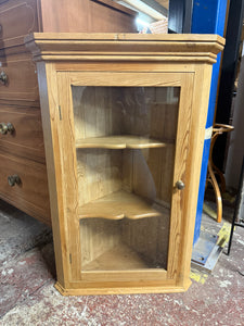 Antique Pine Corner Cupboard
