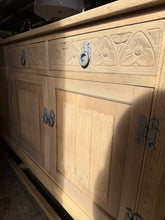 Load image into Gallery viewer, Large Stripped Oak Sideboard

