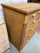 Load image into Gallery viewer, Stripped Mahogany Chest Of Drawers

