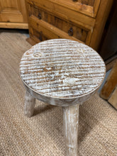 Load image into Gallery viewer, White Wash Stool
