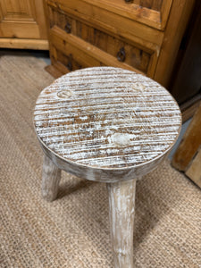 White Wash Stool