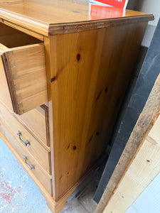 Solid Pine Chest Of Drawers