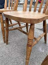Load image into Gallery viewer, 4 x Vintage Pine Chairs
