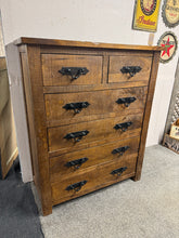 Load image into Gallery viewer, This solid wood chest of drawers brings rustic charm and reliable storage to any room. With two shallow drawers and four spacious compartments below, it's ideal for organising bedroom essentials or living room items. The authentic patina and rustic finish add character and warmth, whilst the robust construction guarantees years of use.&nbsp;

