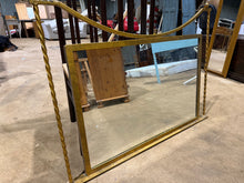 Load image into Gallery viewer, A striking gold metal mirror featuring a distinctive barley twist frame design. This piece is well-constructed and maintains overall good condition throughout, making it an ideal focal point for any interior space.&nbsp;

Delivery Available

Overall Dimensions

110cm wide x 83cm high

