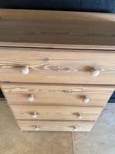 Load image into Gallery viewer, Stripped Pine Chest Of Drawers
