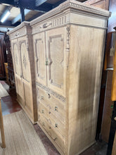 Load image into Gallery viewer, Ornate Stripped Oak Wardrobe
