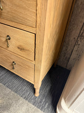 Load image into Gallery viewer, Stripped Oak Chest Of Drawers
