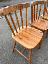 Load image into Gallery viewer, 4 x Pine Kitchen Chairs
